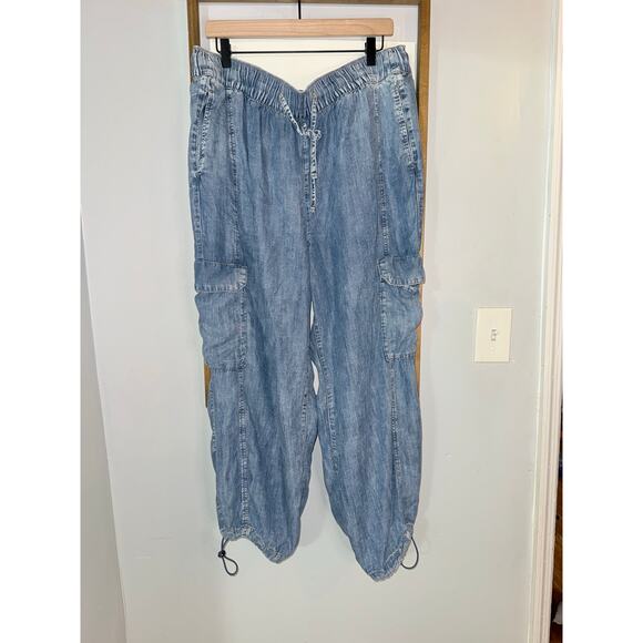 Lane Bryant the parachute chambray jogger pant size 18 - Picture 2 of 6